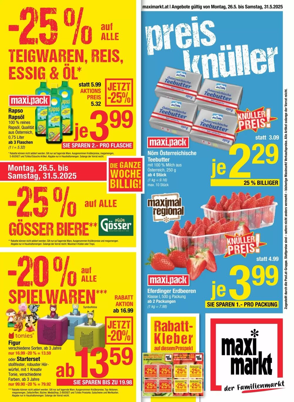 Maximarkt Flugblatt (ab 26.05.2025) - Angebote und Prospekt - Seite 1