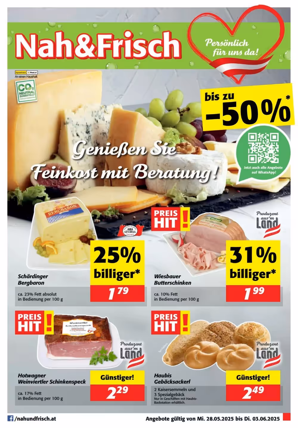 Nah&Frisch Flugblatt (ab 28.05.2025) - Angebote und Prospekt - Seite 1