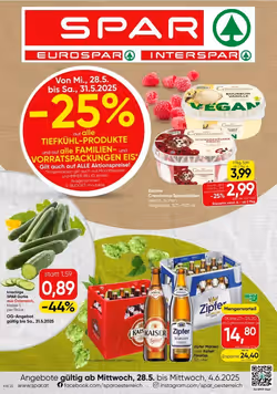 Spar Flugblatt (ab 28.05.2025) - Angebote und Prospekt