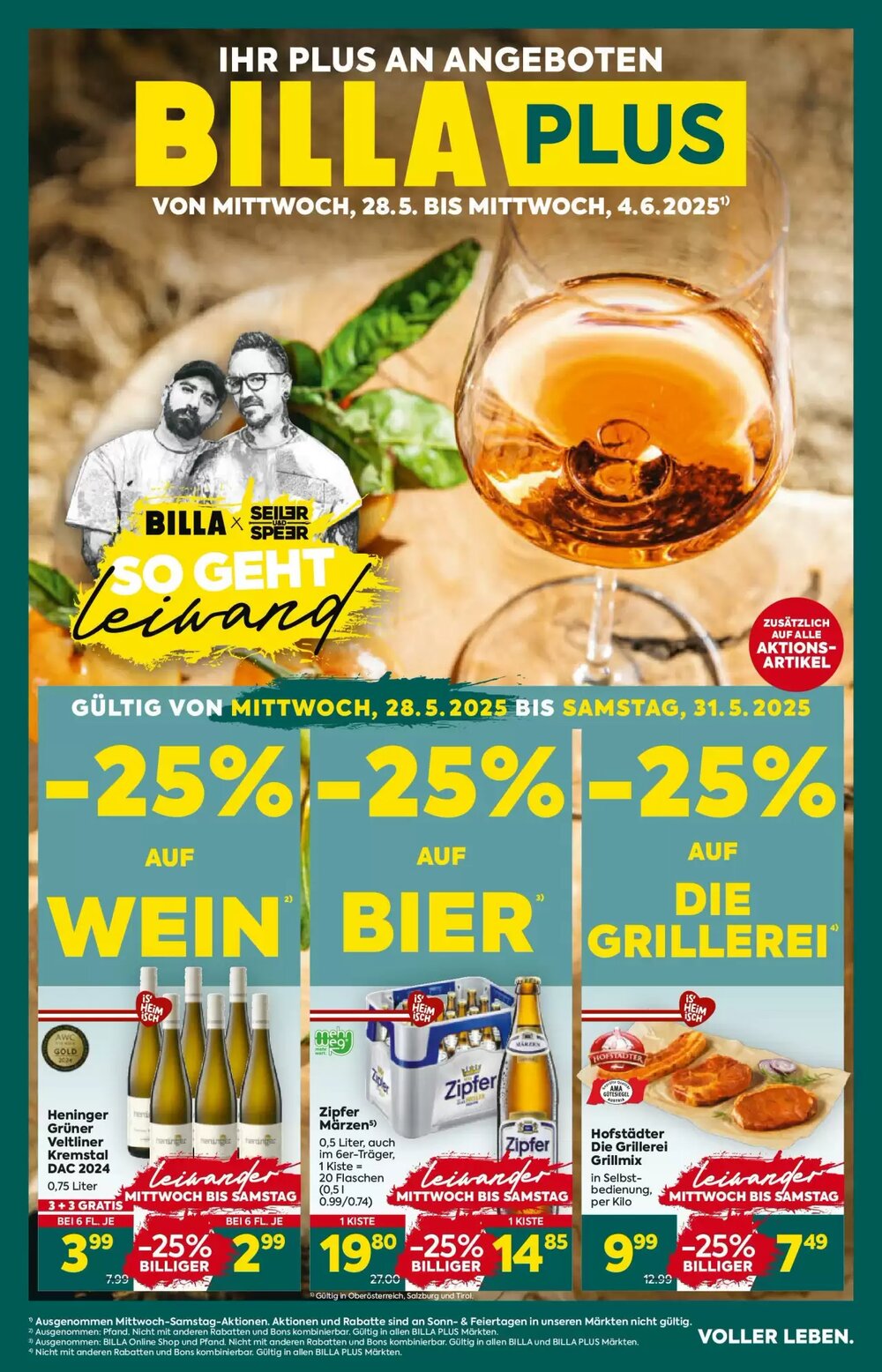 Billa Flugblatt (ab 28.05.2025) - Angebote und Prospekt - Seite 1