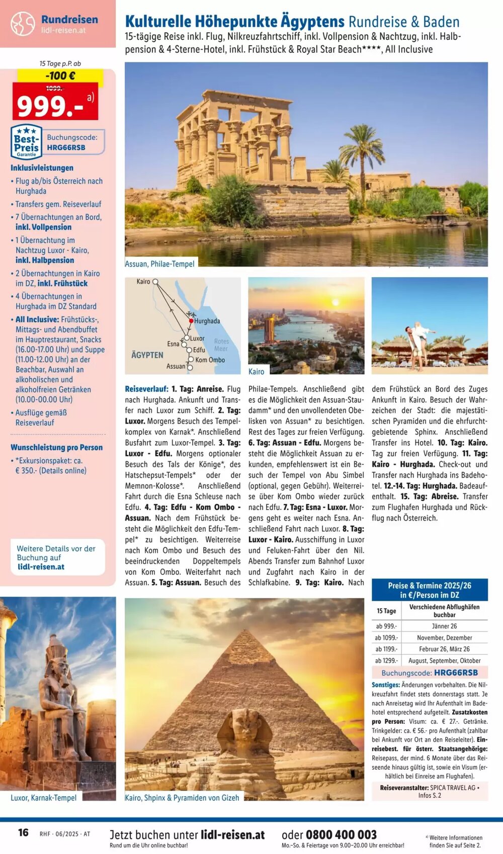 Lidl Reisen Flugblatt (ab 01.06.2025) - Angebote und Prospekt - Seite 16