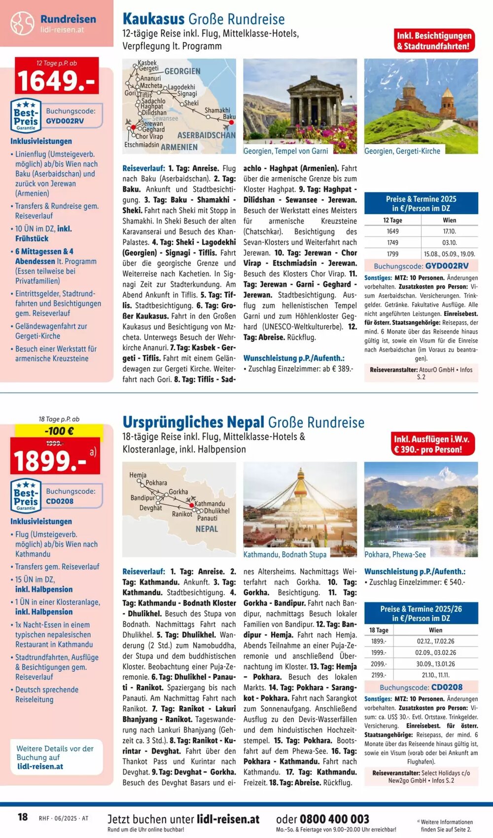Lidl Reisen Flugblatt (ab 01.06.2025) - Angebote und Prospekt - Seite 18