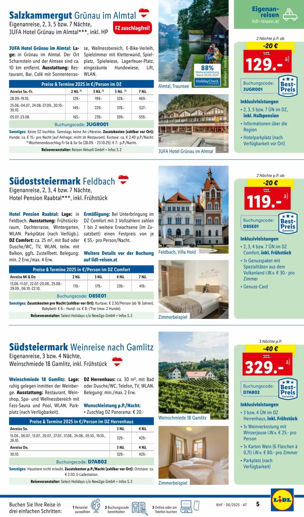 Lidl Reisen Flugblatt (ab 01.06.2025) - Angebote und Prospekt - Seite 5