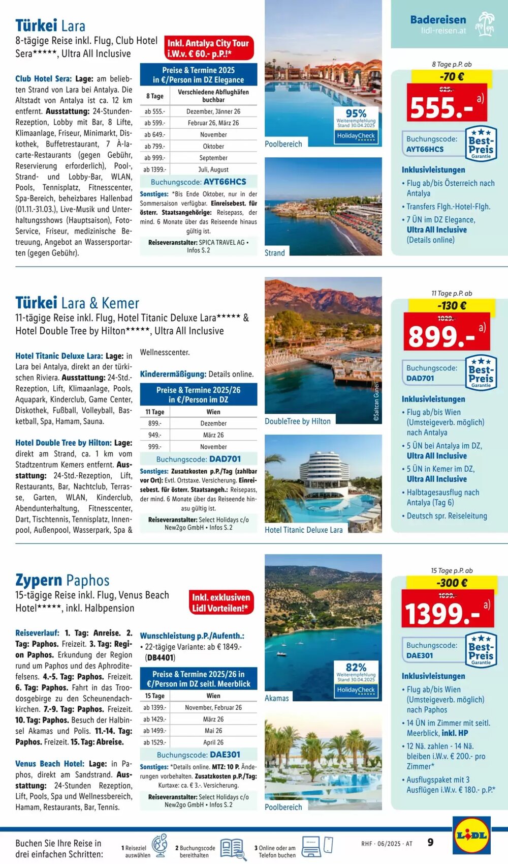 Lidl Reisen Flugblatt (ab 01.06.2025) - Angebote und Prospekt - Seite 9