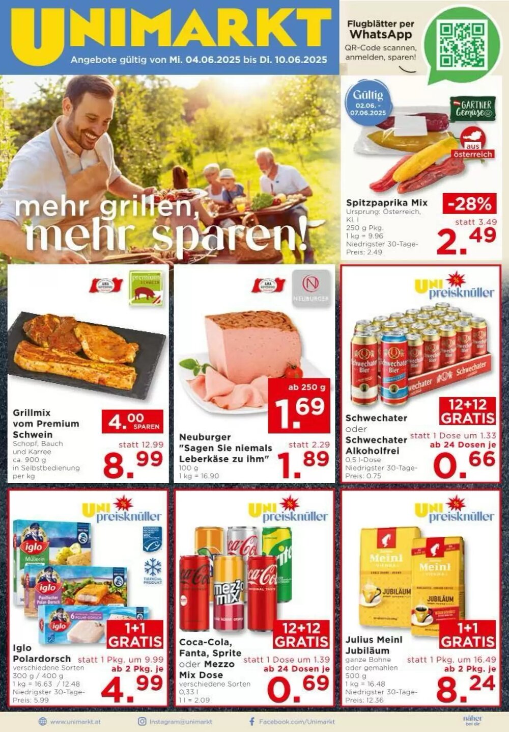 Unimarkt Flugblatt (ab 04.06.2025) - Angebote und Prospekt - Seite 1