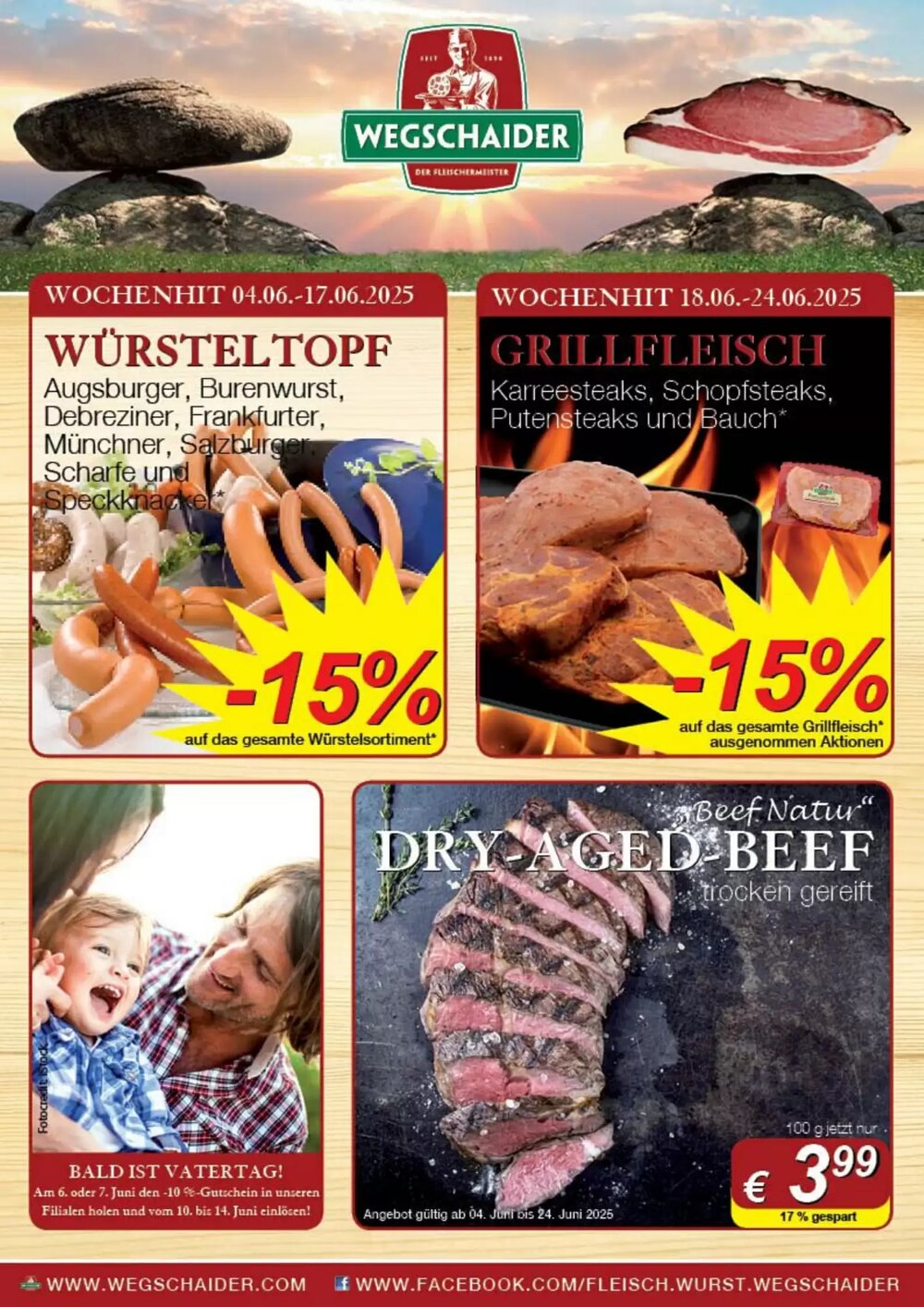 Wegschaider Flugblatt (ab 04.06.2025) - Angebote und Prospekt - Seite 1