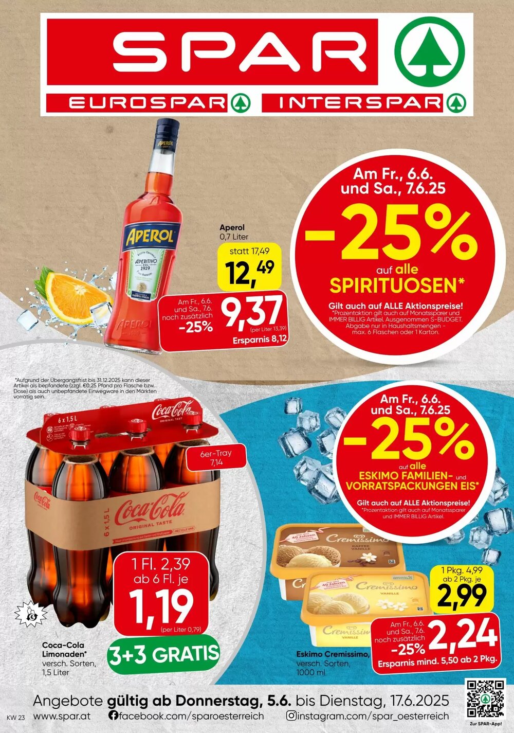 Spar Flugblatt (ab 05.06.2025) - Angebote und Prospekt - Seite 1
