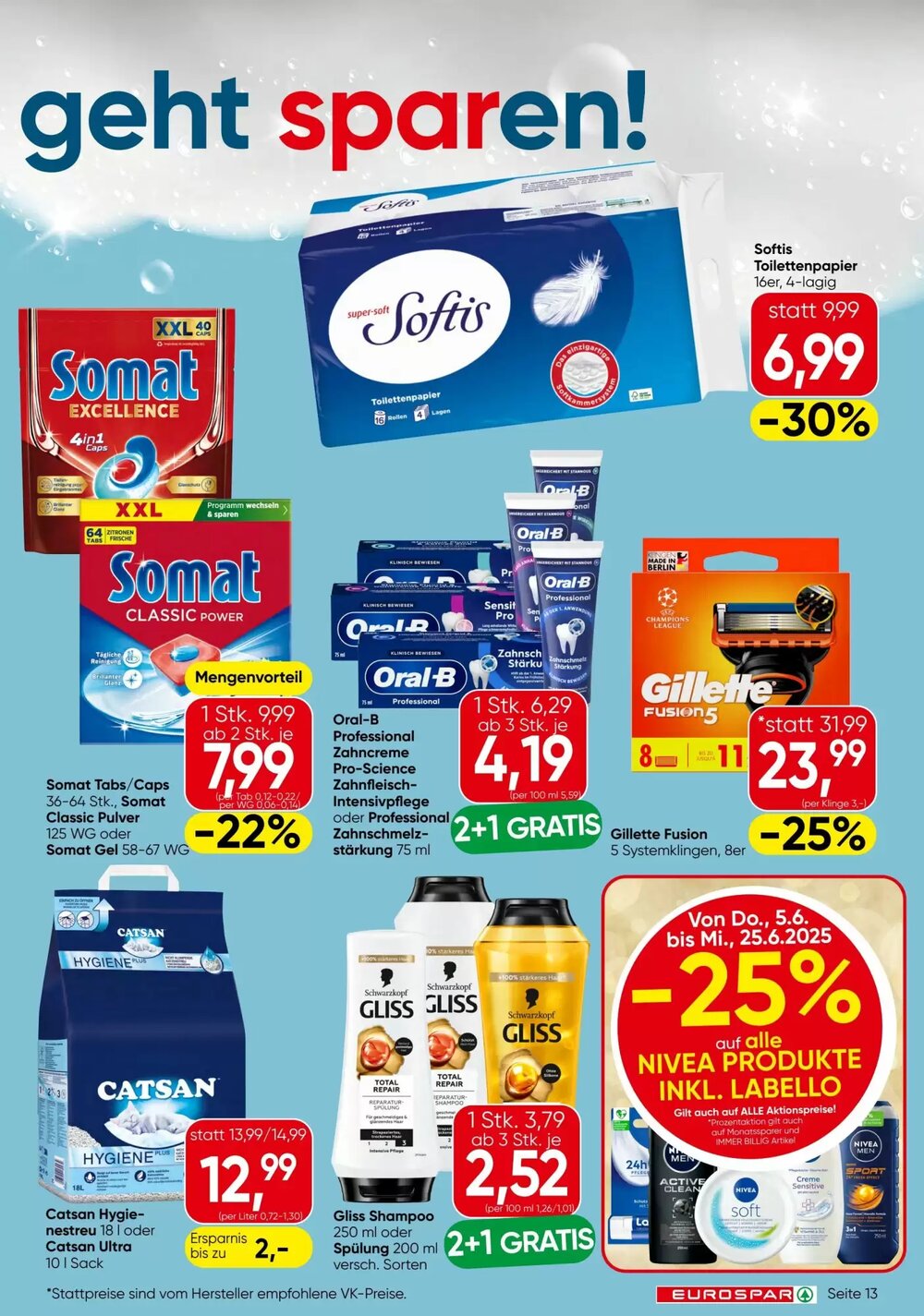 Eurospar Flugblatt (ab 05.06.2025) - Angebote und Prospekt - Seite 13