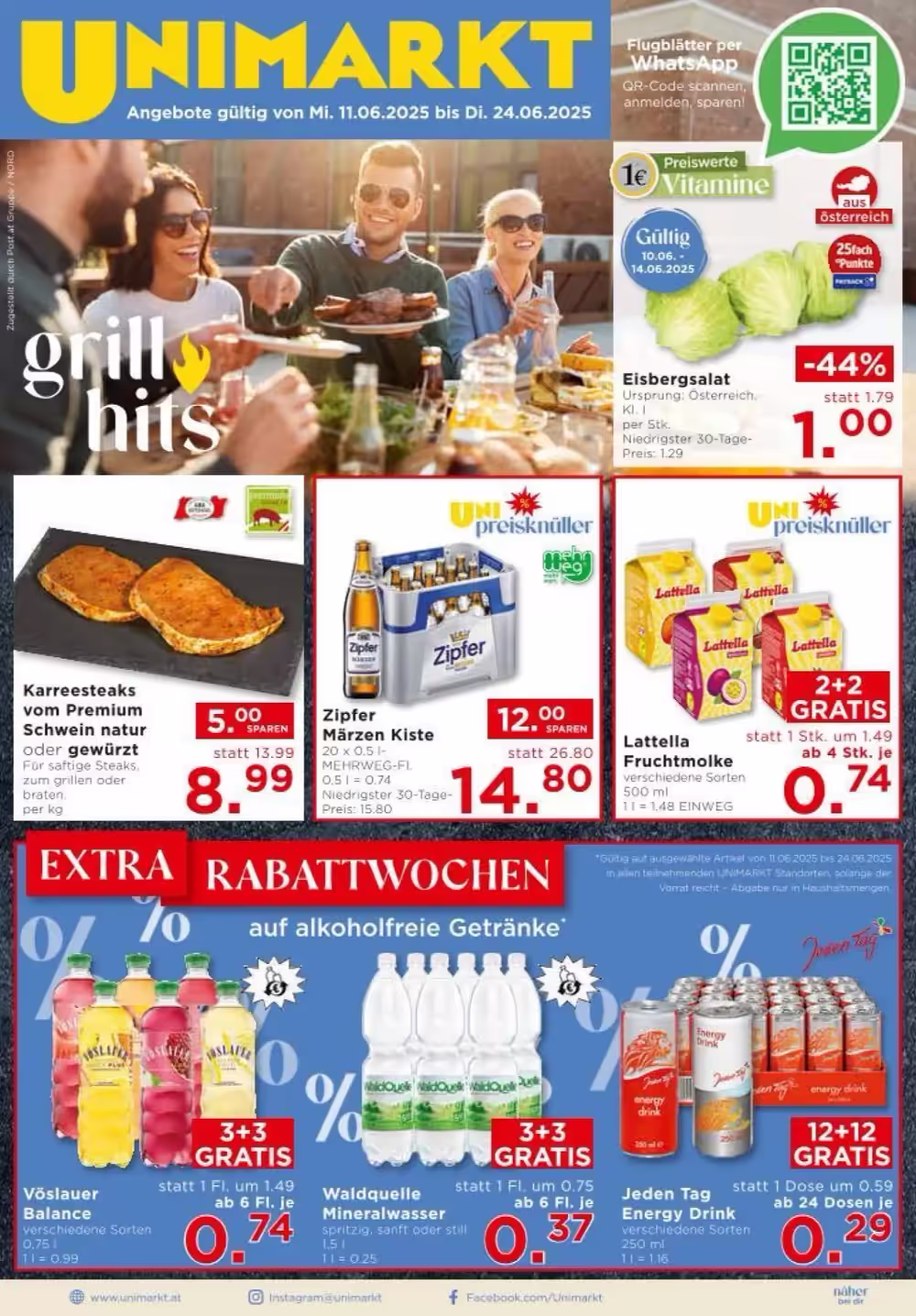 Unimarkt Flugblatt (ab 11.06.2025) - Angebote und Prospekt - Seite 1