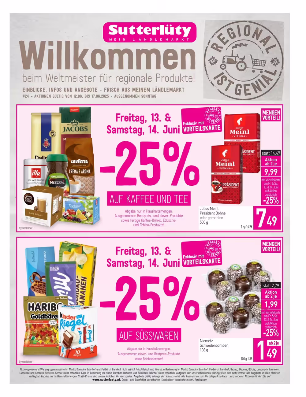 Sutterlüty Flugblatt (ab 12.06.2025) - Angebote und Prospekt - Seite 1
