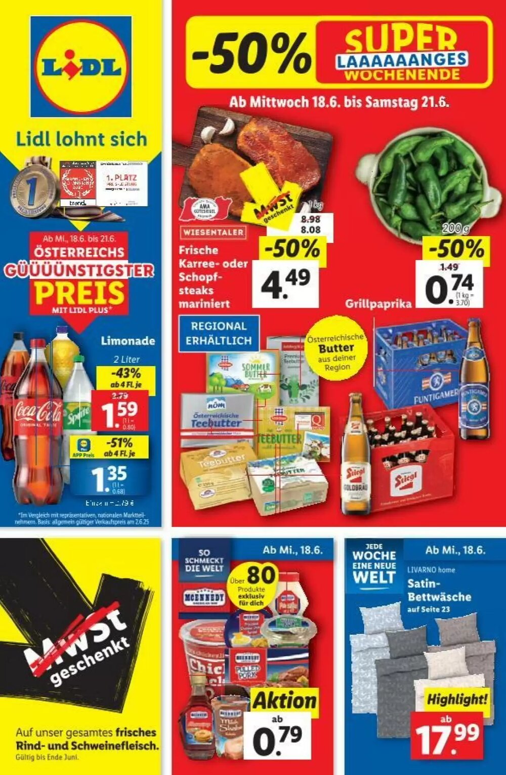 Lidl Flugblatt (ab 18.06.2025) - Angebote und Prospekt - Seite 1