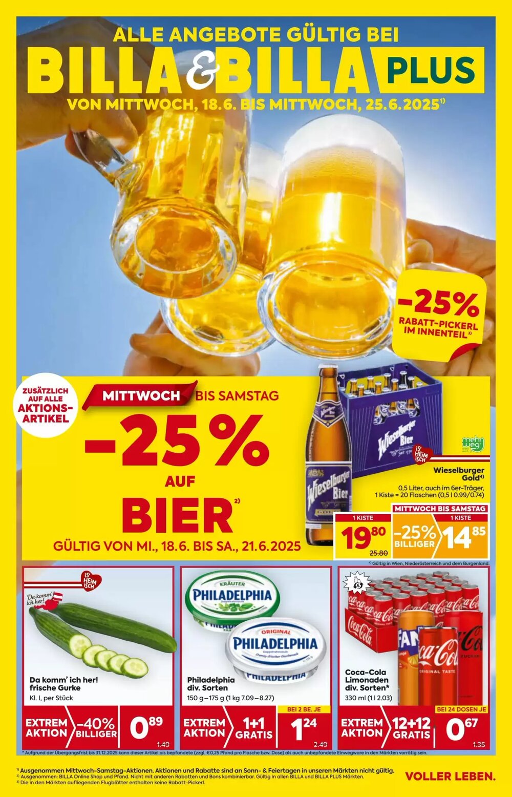 Billa Flugblatt (ab 18.06.2025) - Angebote und Prospekt - Seite 1