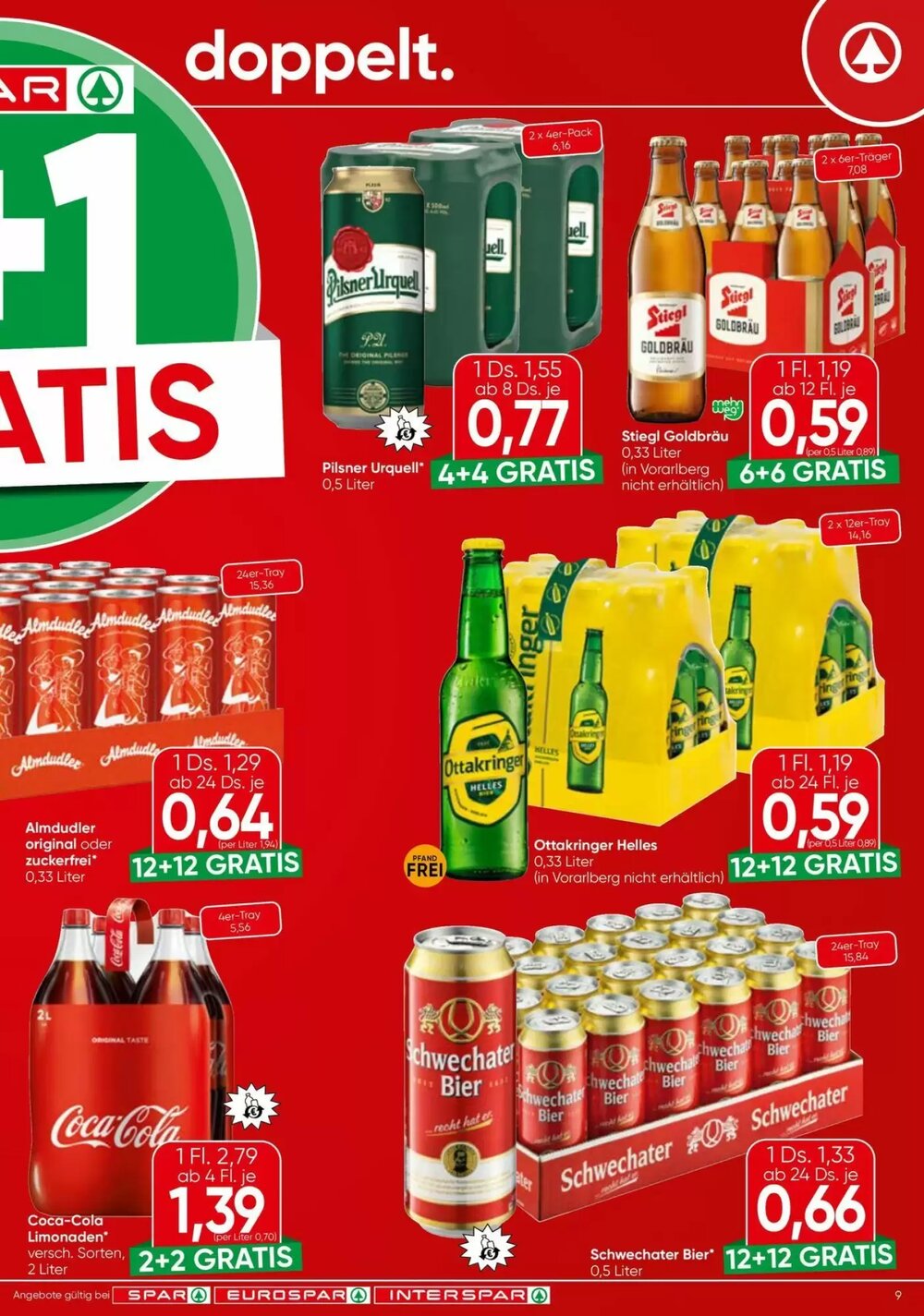Spar Flugblatt (ab 18.06.2025) - Angebote und Prospekt - Seite 9