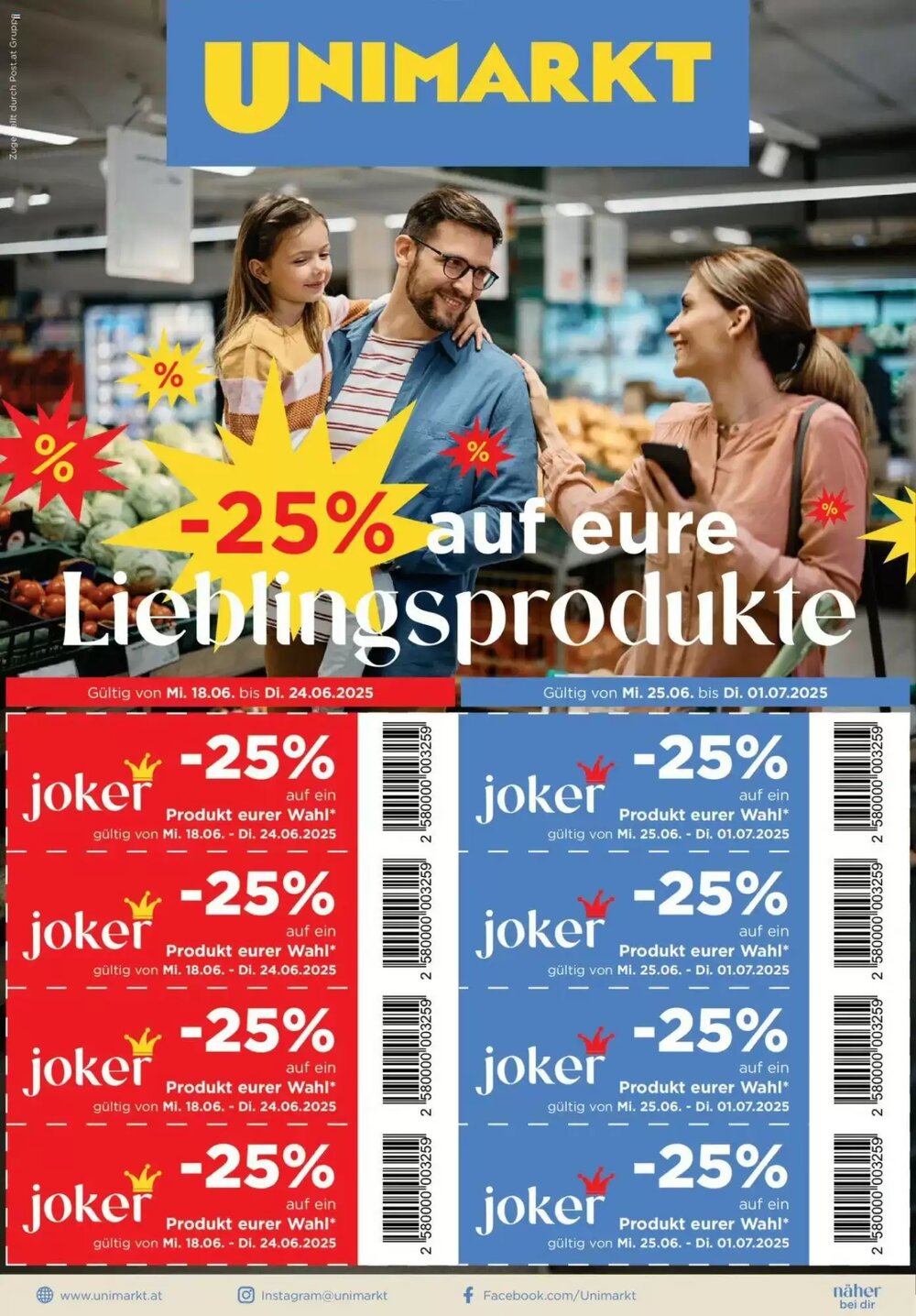 Unimarkt Flugblatt (ab 18.06.2025) - Angebote und Prospekt - Seite 1