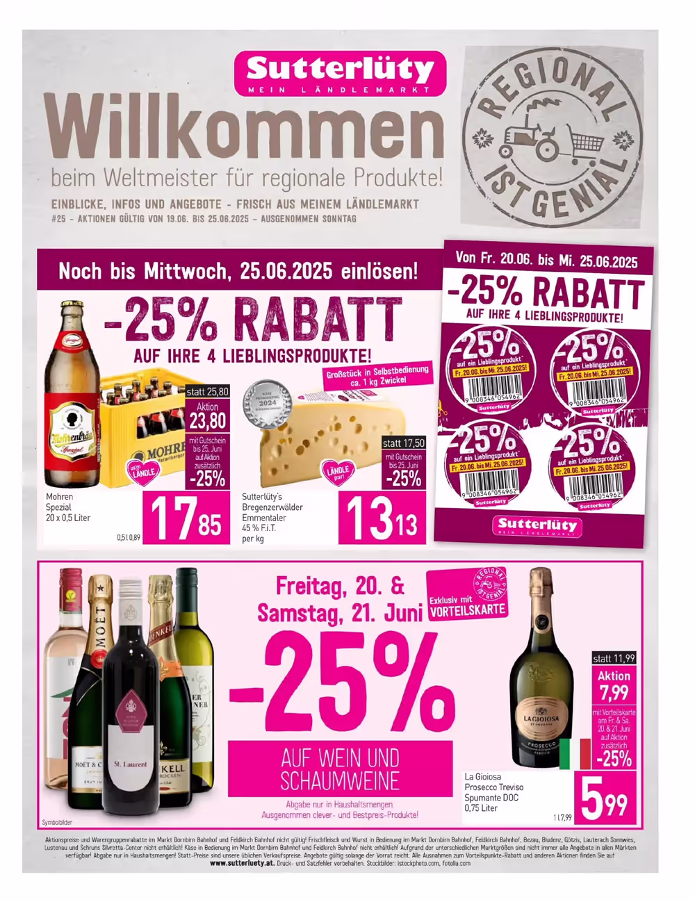 Sutterlüty Flugblatt (ab 19.06.2025) - Angebote und Prospekt - Seite 1