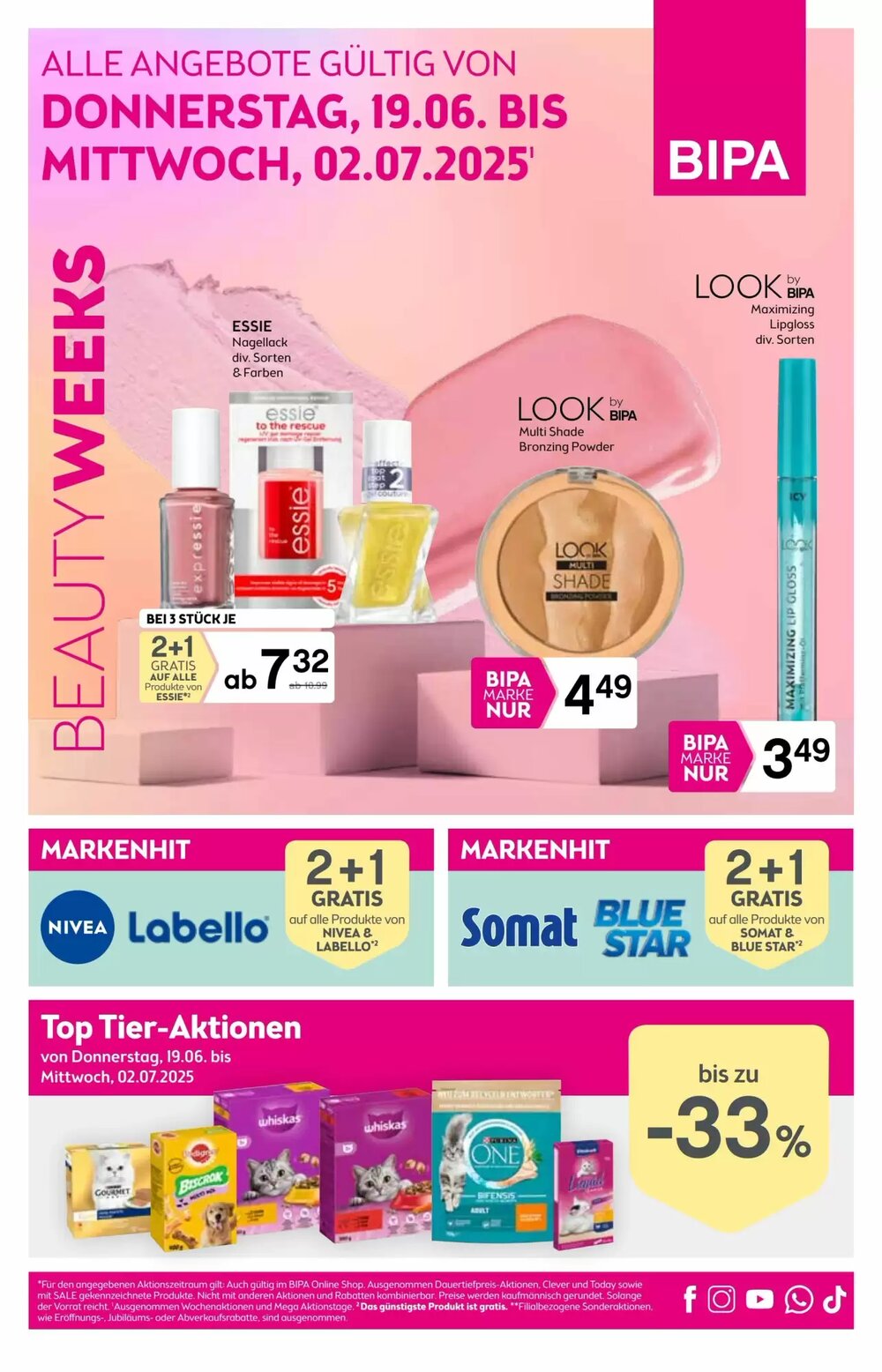 Bipa Flugblatt (ab 19.06.2025) - Angebote und Prospekt - Seite 1