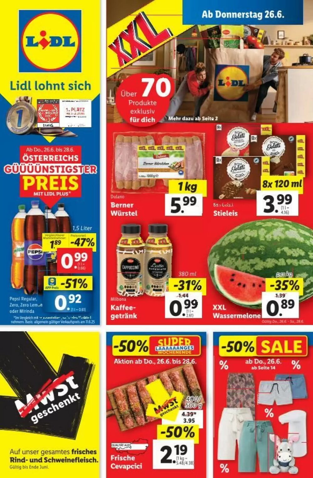 Lidl Flugblatt (ab 26.06.2025) - Angebote und Prospekt - Seite 1