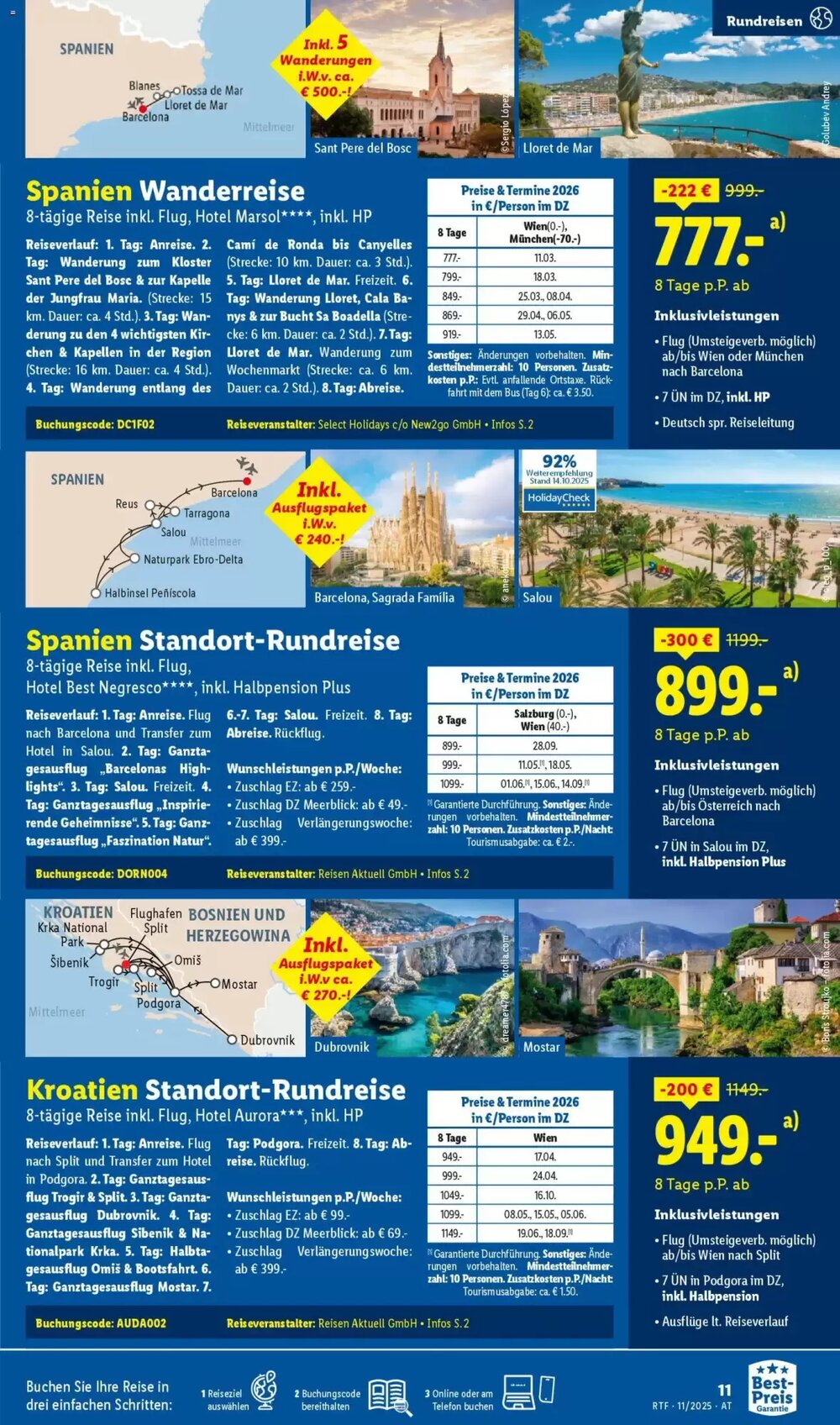 Lidl Reisen Flugblatt (ab 12.11.2025) - Angebote und Prospekt - Seite 11