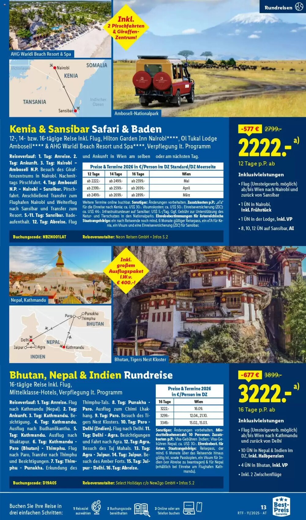 Lidl Reisen Flugblatt (ab 12.11.2025) - Angebote und Prospekt - Seite 13