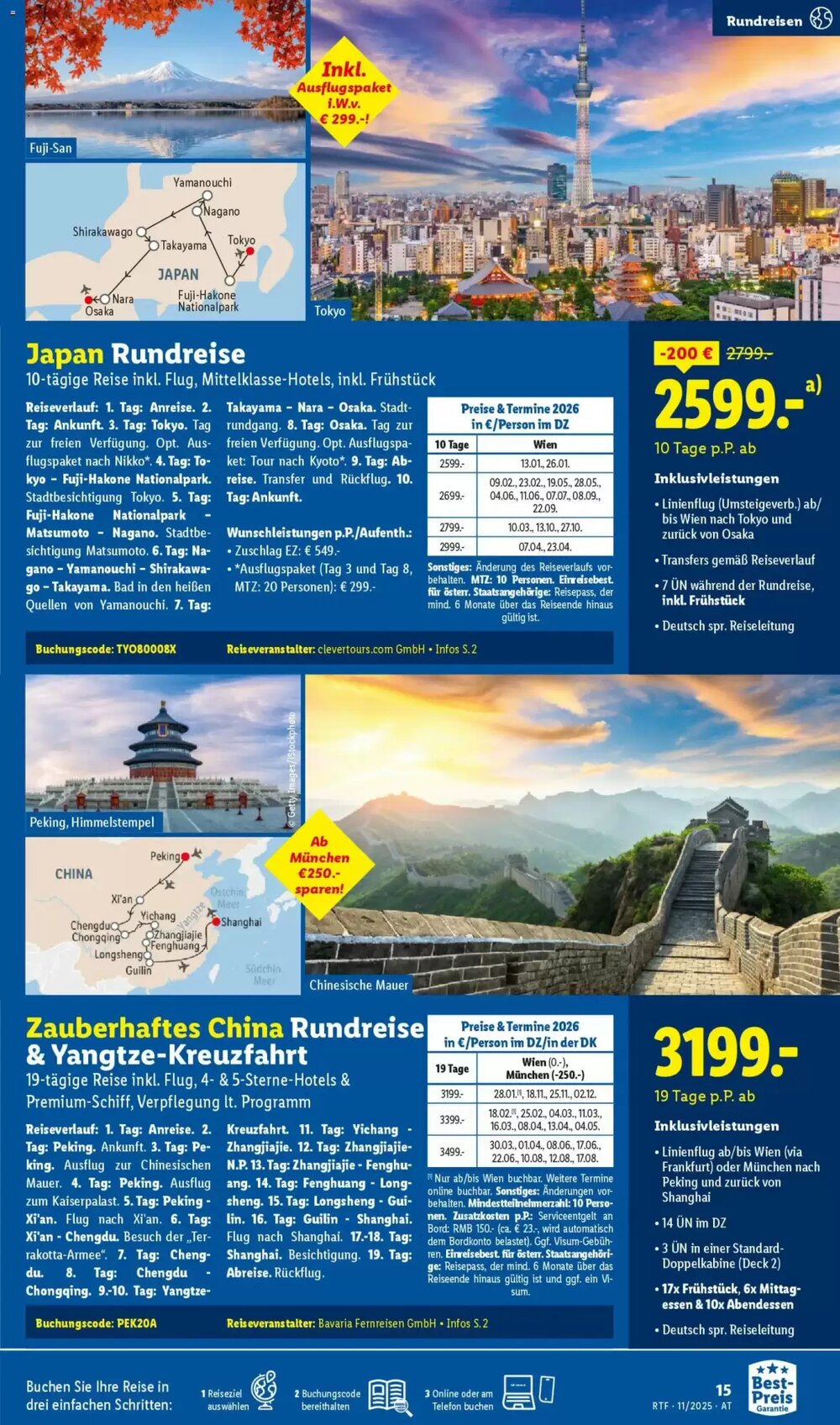 Lidl Reisen Flugblatt (ab 12.11.2025) - Angebote und Prospekt - Seite 15