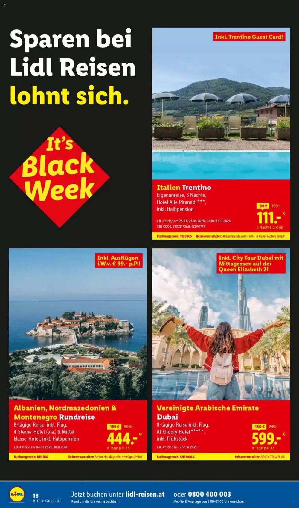 Lidl Reisen Flugblatt (ab 12.11.2025) - Angebote und Prospekt - Seite 18