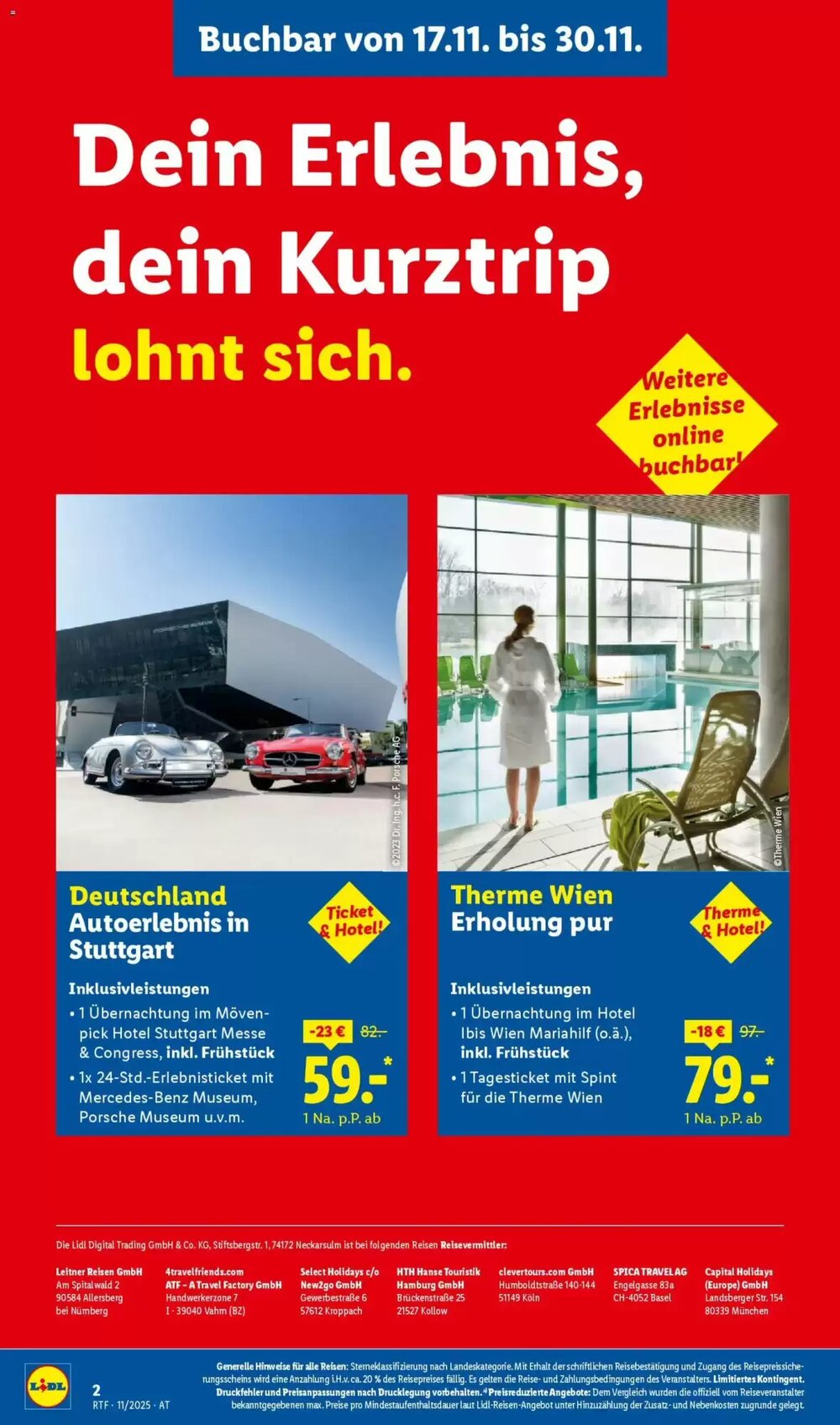 Lidl Reisen Flugblatt (ab 12.11.2025) - Angebote und Prospekt - Seite 2