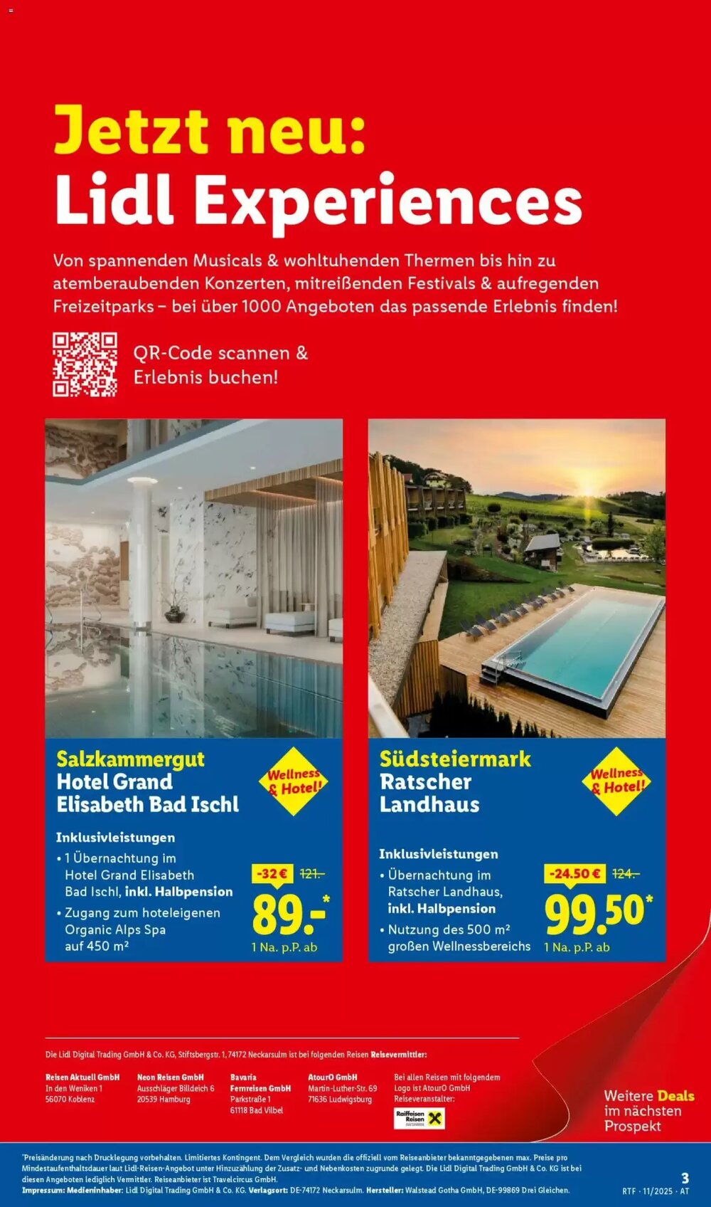 Lidl Reisen Flugblatt (ab 12.11.2025) - Angebote und Prospekt - Seite 3