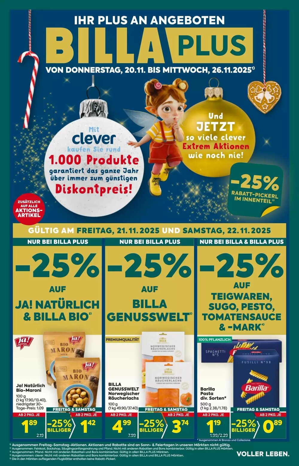 Billa Flugblatt (ab 20.11.2025) - Angebote und Prospekt - Seite 1