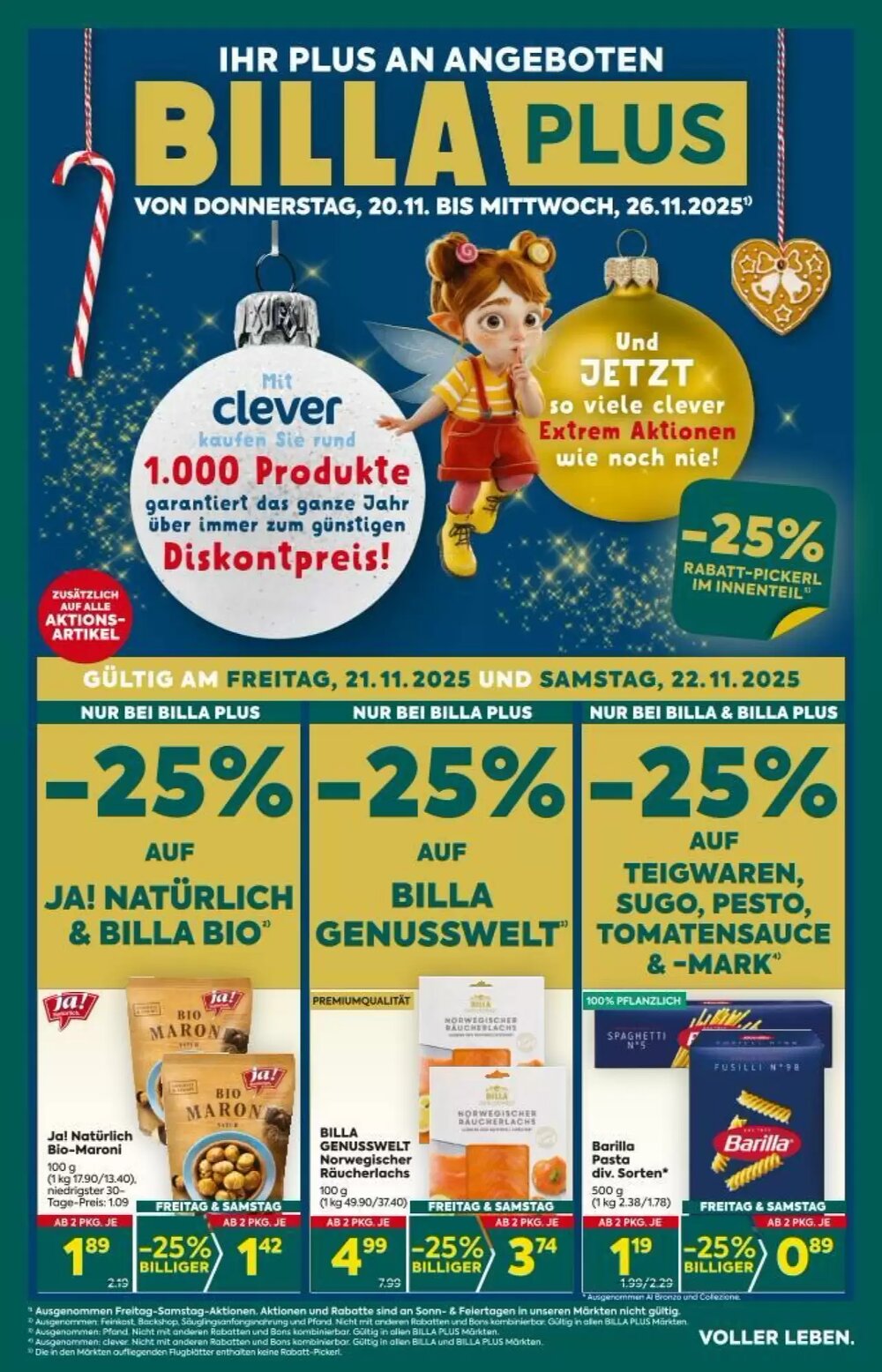 Billa Flugblatt (ab 20.11.2025) - Angebote und Prospekt - Seite 1