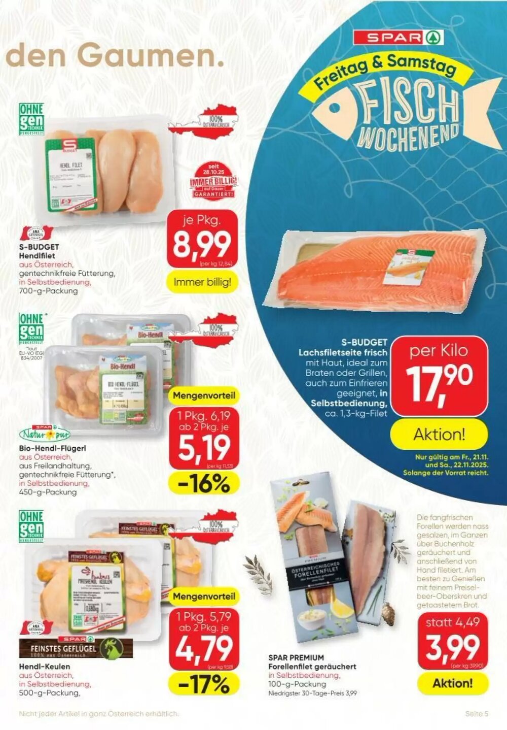 SPAR Gourmet Flugblatt (ab 20.11.2025) - Angebote und Prospekt - Seite 5