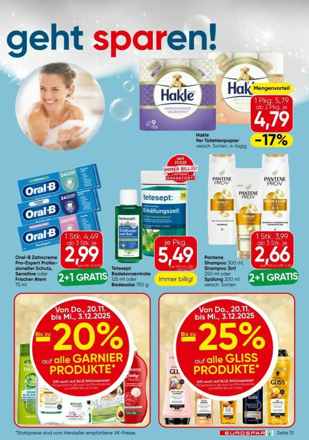 Eurospar Flugblatt (ab 20.11.2025) - Angebote und Prospekt - Seite 13