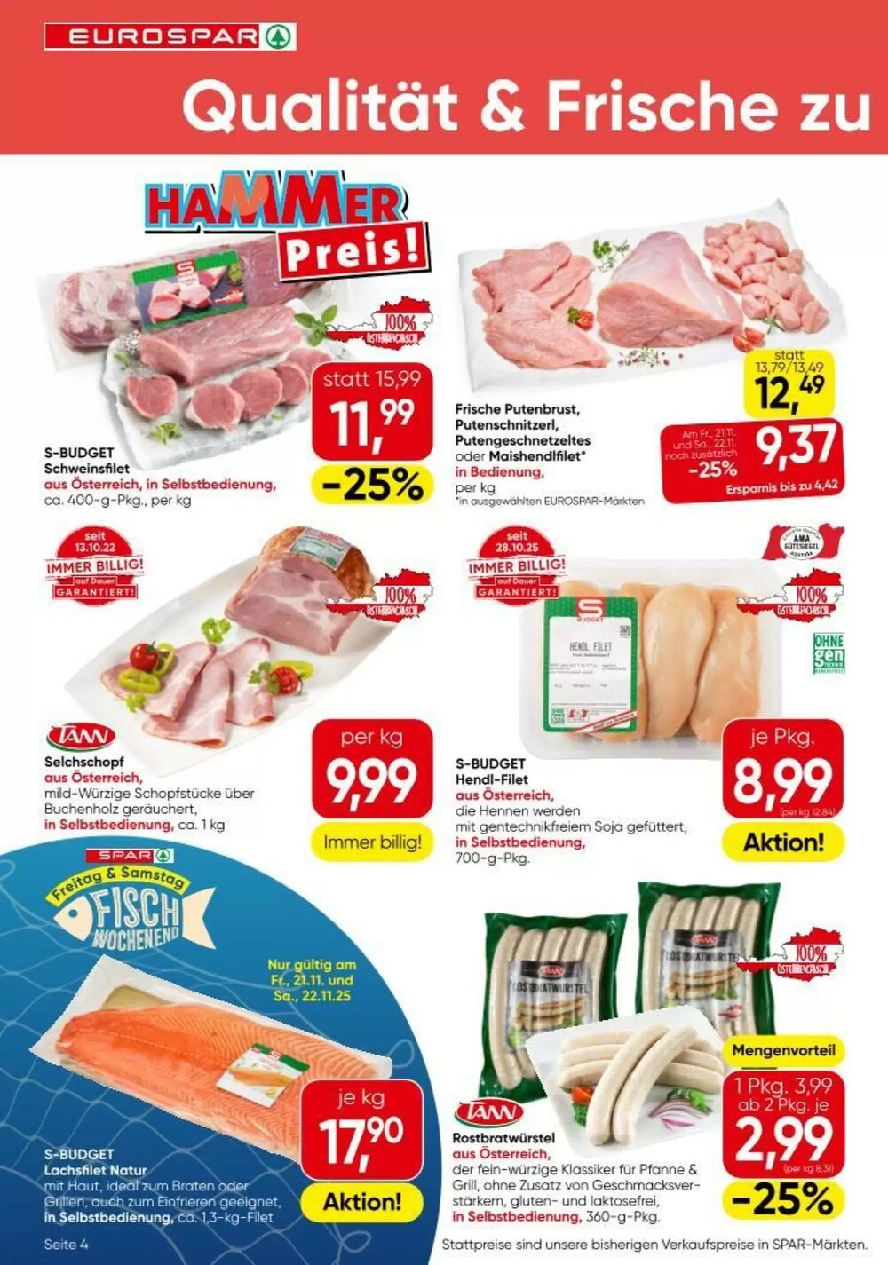 Eurospar Flugblatt (ab 20.11.2025) - Angebote und Prospekt - Seite 4