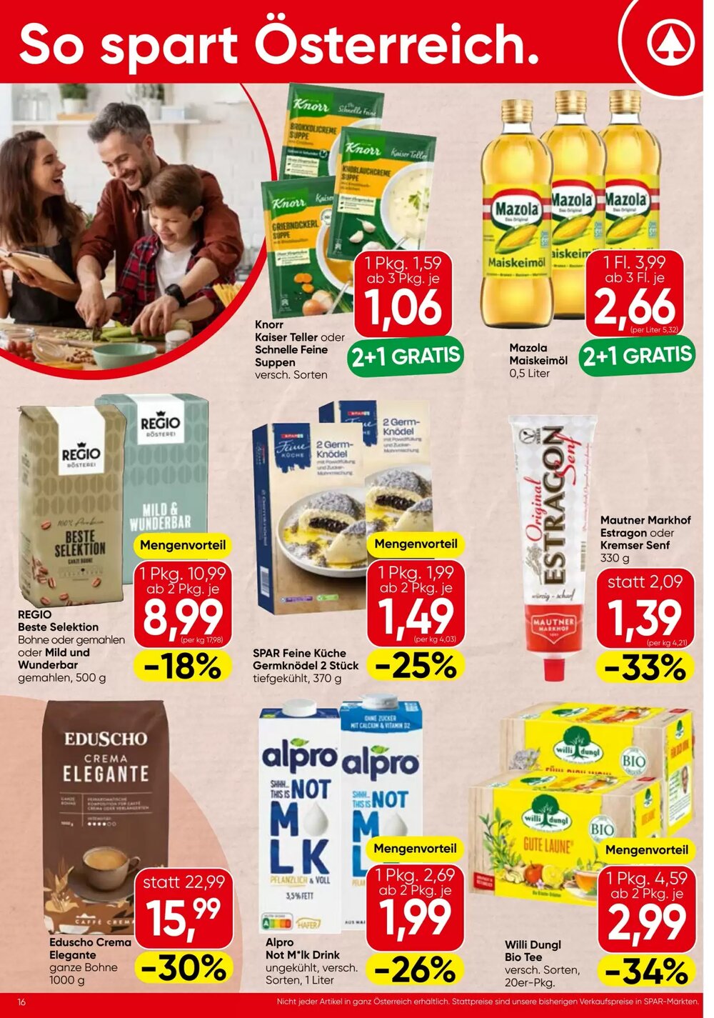 Spar Flugblatt (ab 20.11.2025) - Angebote und Prospekt - Seite 16