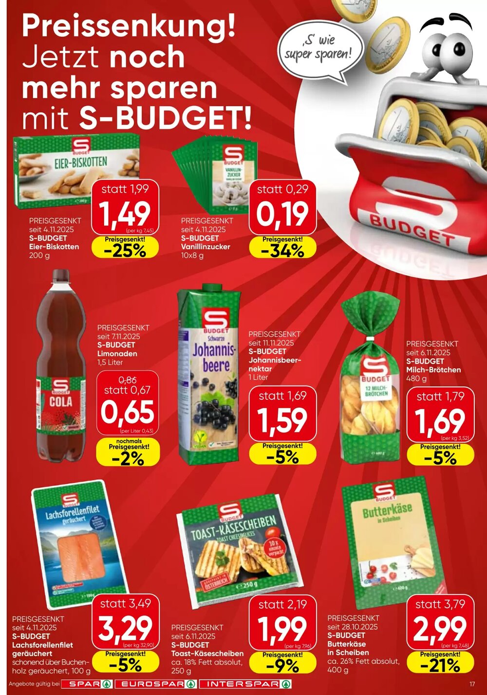 Spar Flugblatt (ab 20.11.2025) - Angebote und Prospekt - Seite 17