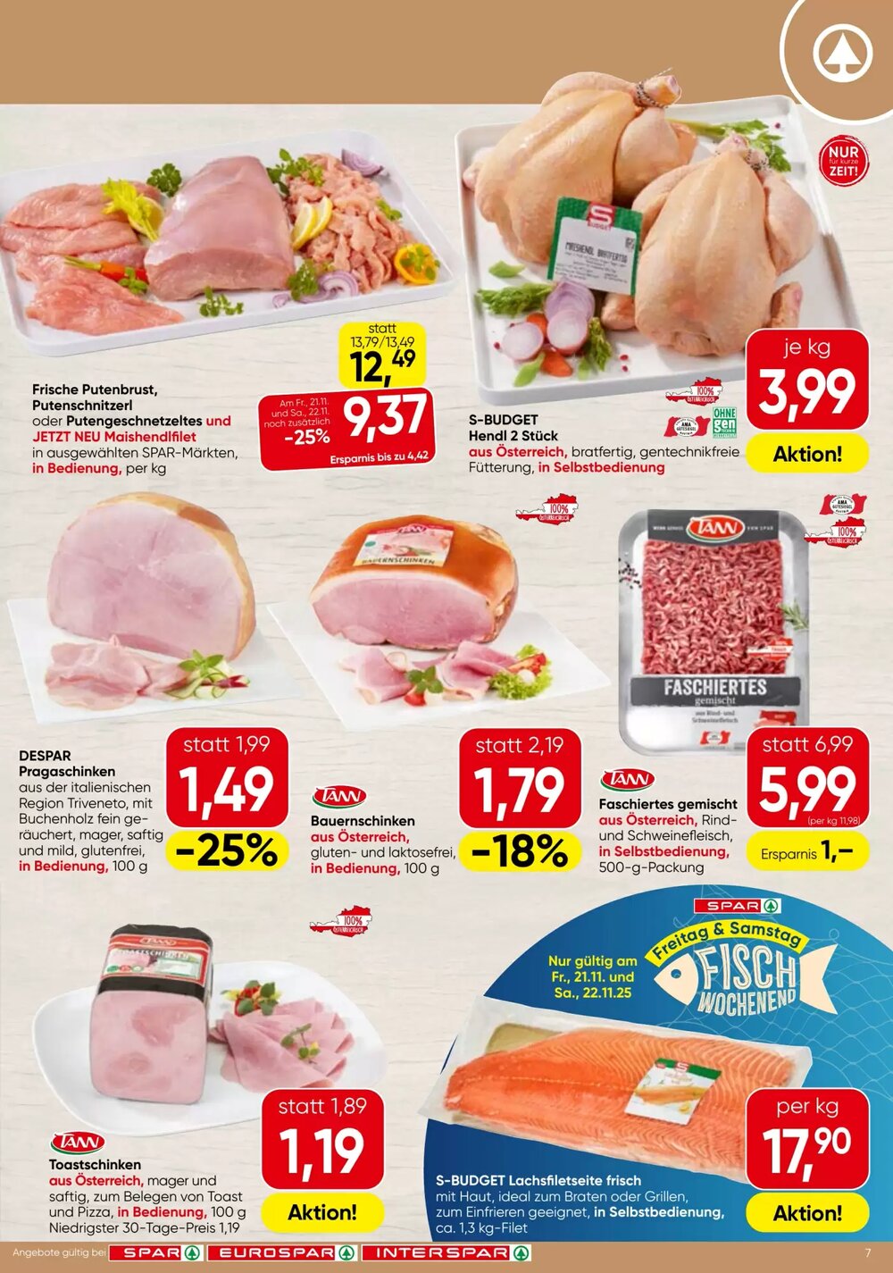 Spar Flugblatt (ab 20.11.2025) - Angebote und Prospekt - Seite 7
