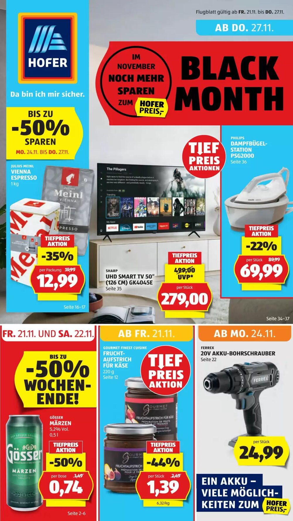 Hofer Flugblatt (ab 21.11.2025) - Angebote und Prospekt - Seite 1