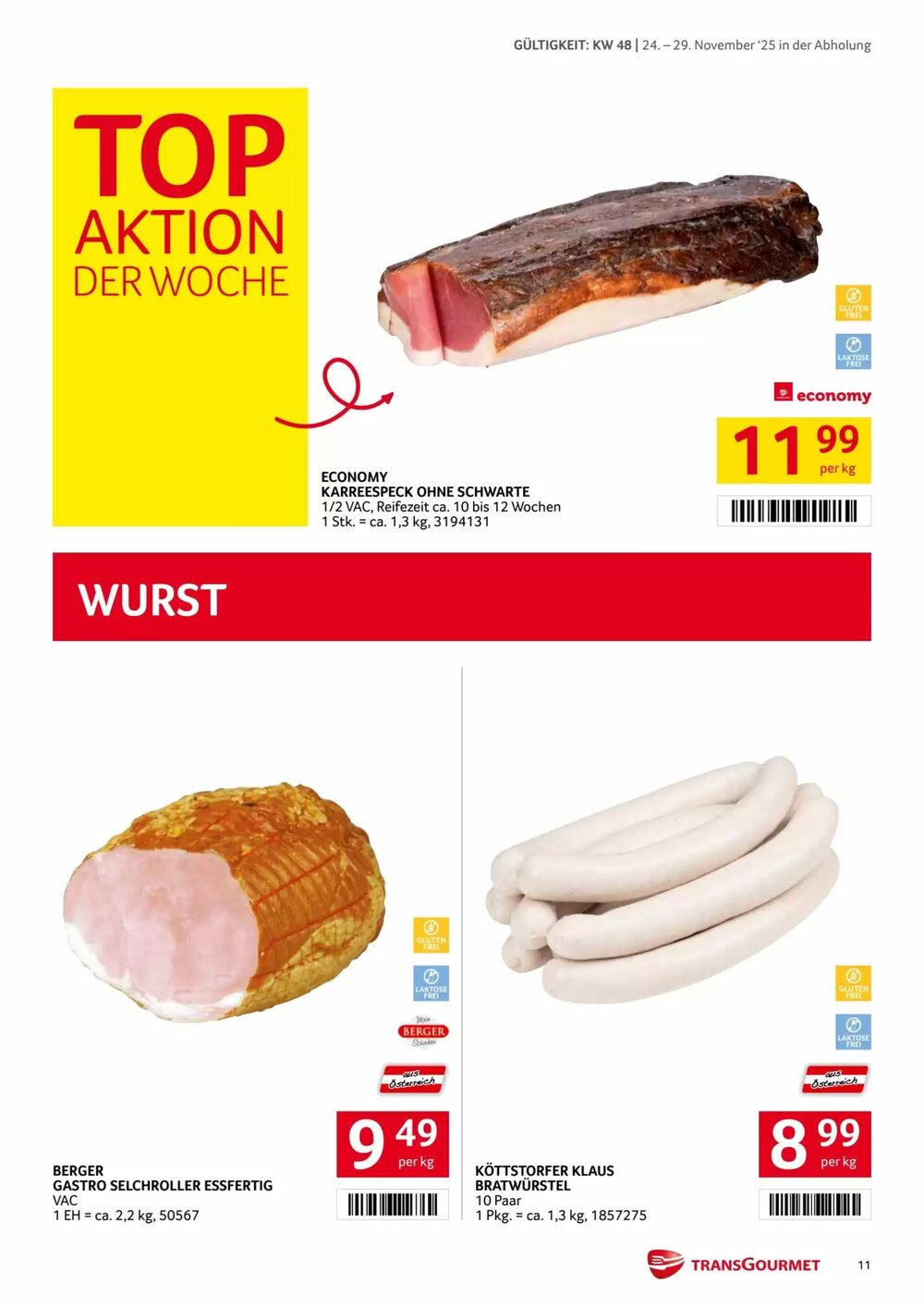 Transgourmet Flugblatt (ab 24.11.2025) - Angebote und Prospekt - Seite 11