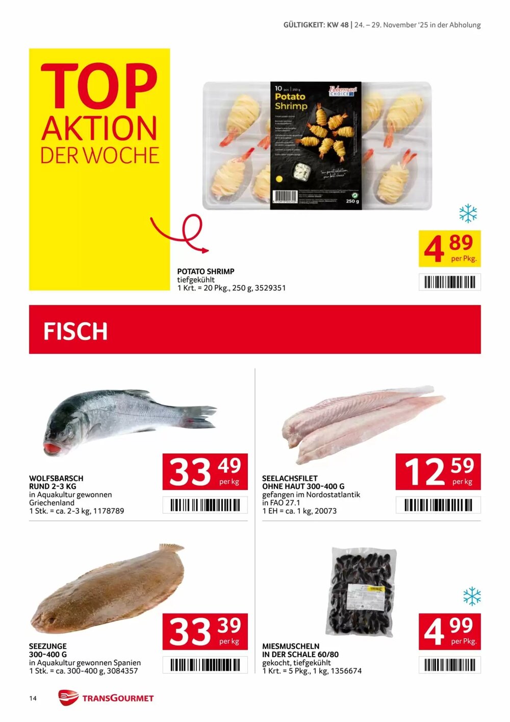 Transgourmet Flugblatt (ab 24.11.2025) - Angebote und Prospekt - Seite 14
