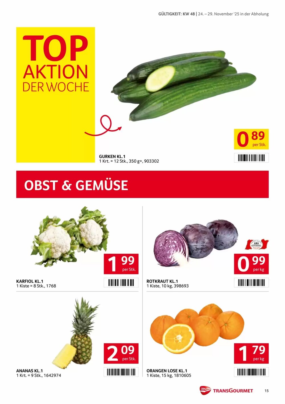 Transgourmet Flugblatt (ab 24.11.2025) - Angebote und Prospekt - Seite 15