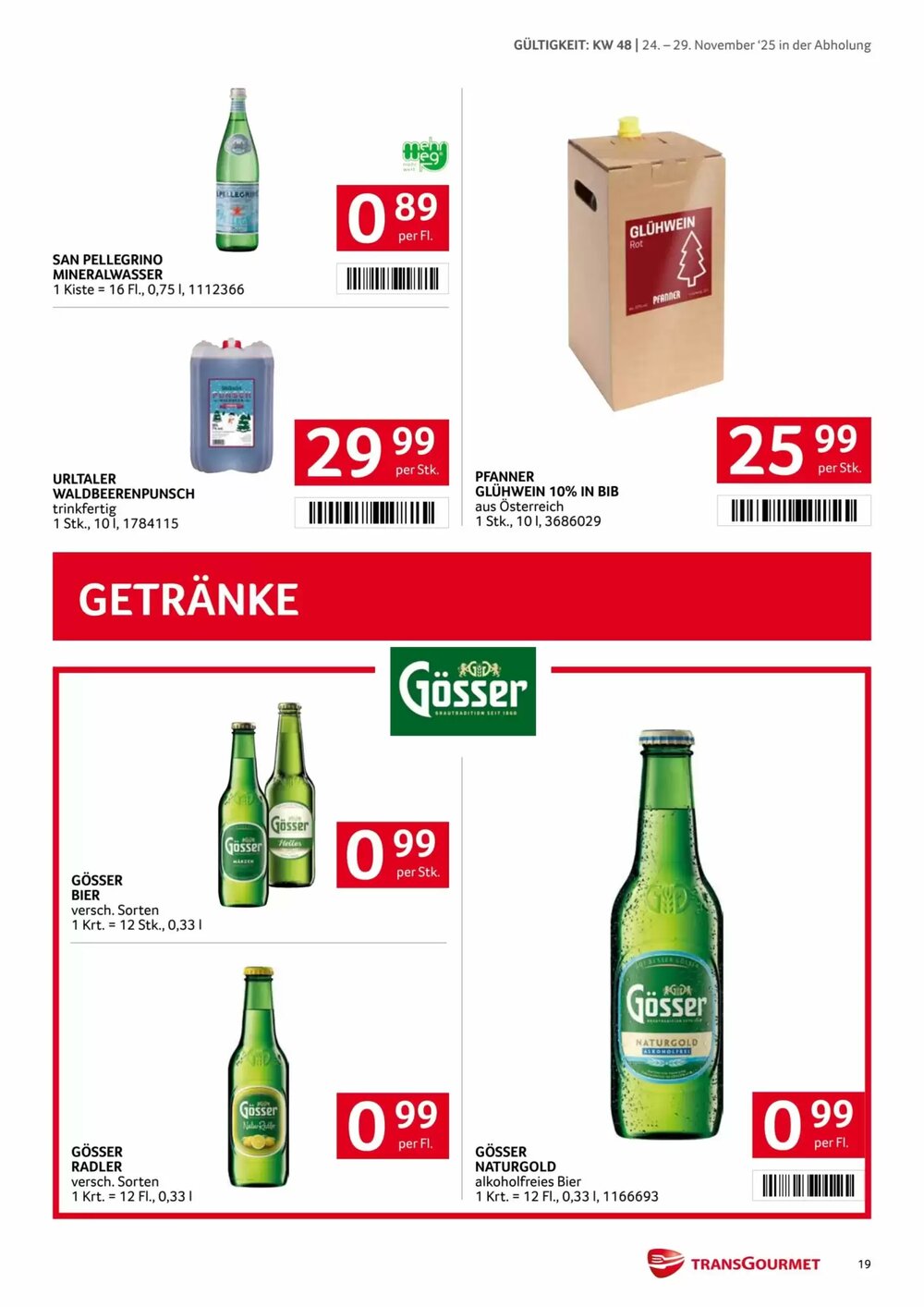 Transgourmet Flugblatt (ab 24.11.2025) - Angebote und Prospekt - Seite 19