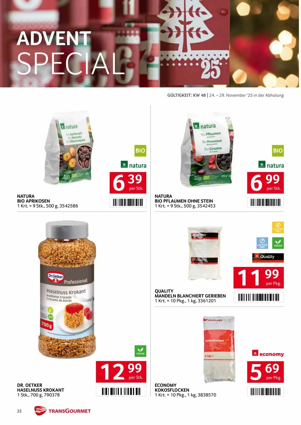 Transgourmet Flugblatt (ab 24.11.2025) - Angebote und Prospekt - Seite 22