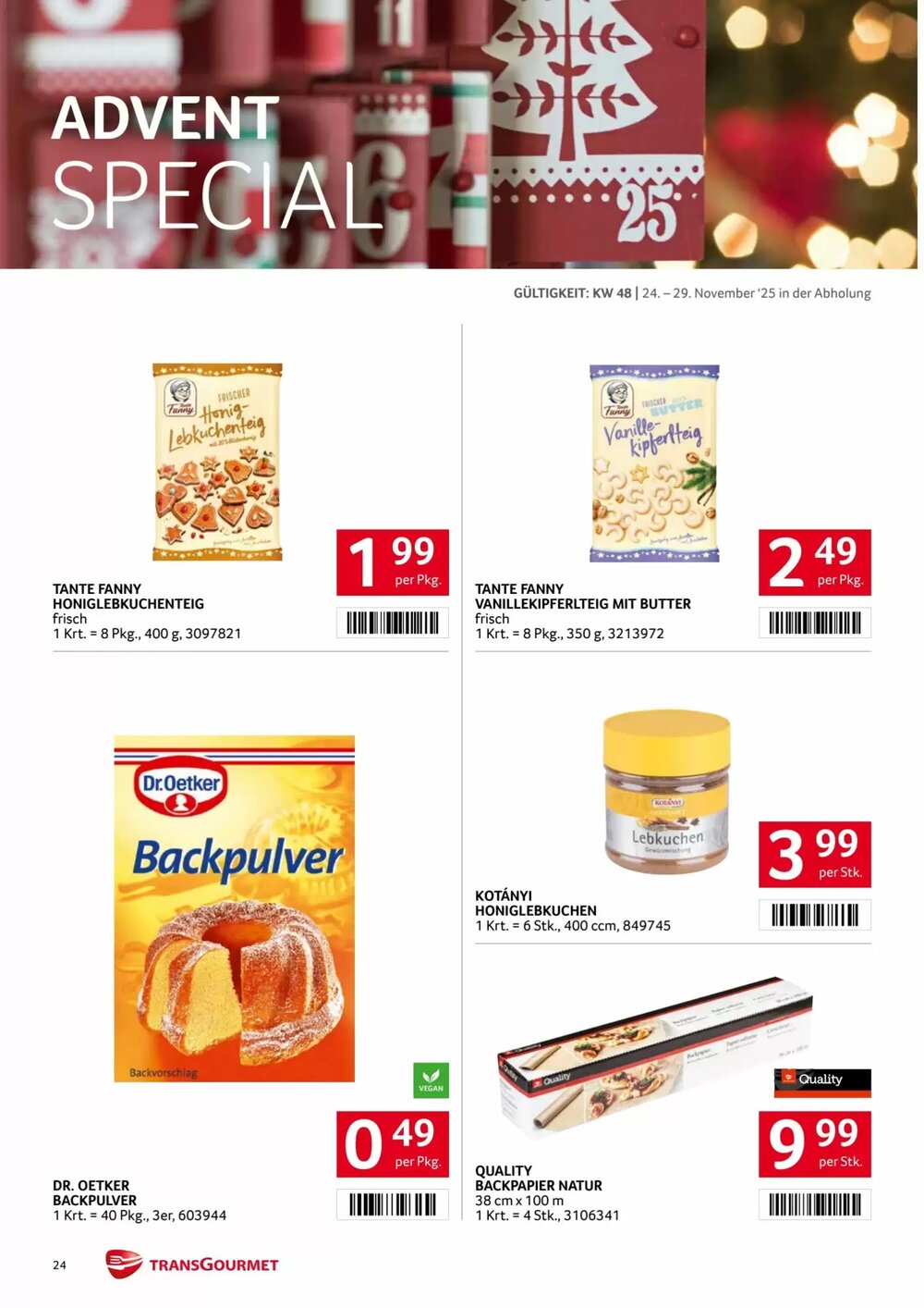 Transgourmet Flugblatt (ab 24.11.2025) - Angebote und Prospekt - Seite 24