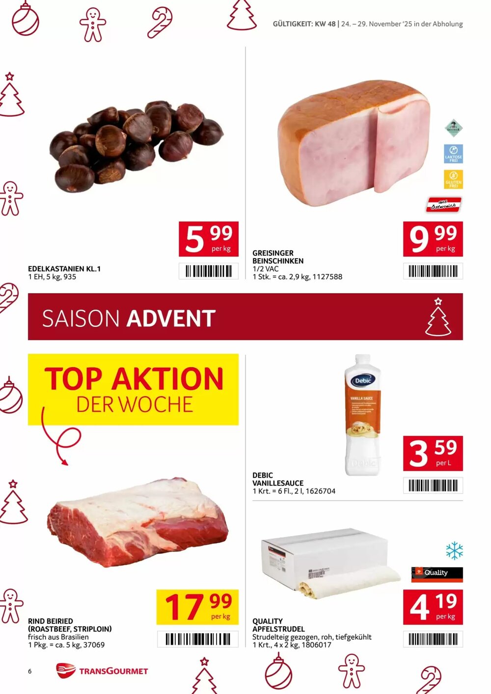 Transgourmet Flugblatt (ab 24.11.2025) - Angebote und Prospekt - Seite 6