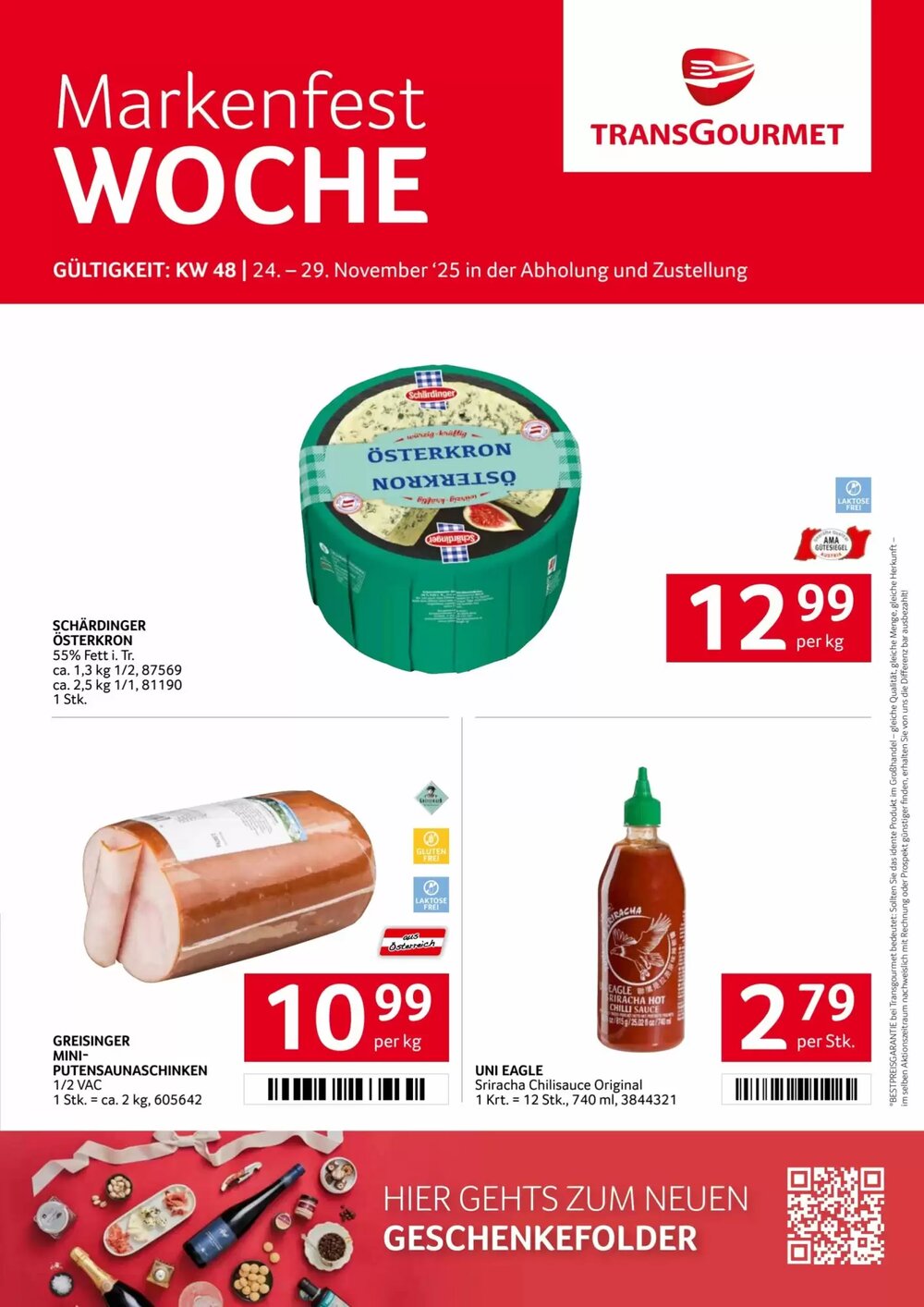 Transgourmet Flugblatt (ab 24.11.2025) - Angebote und Prospekt - Seite 1