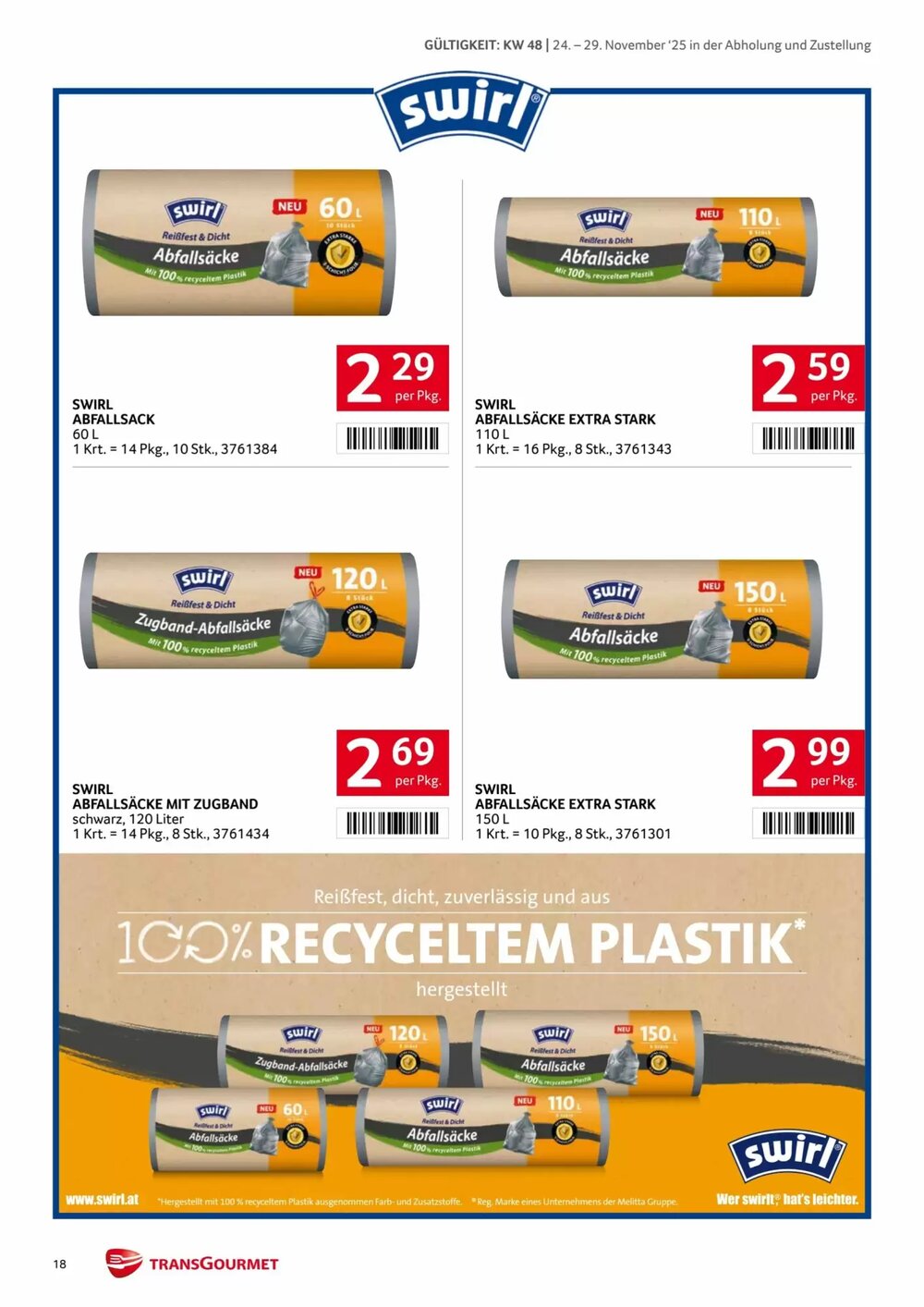 Transgourmet Flugblatt (ab 24.11.2025) - Angebote und Prospekt - Seite 18