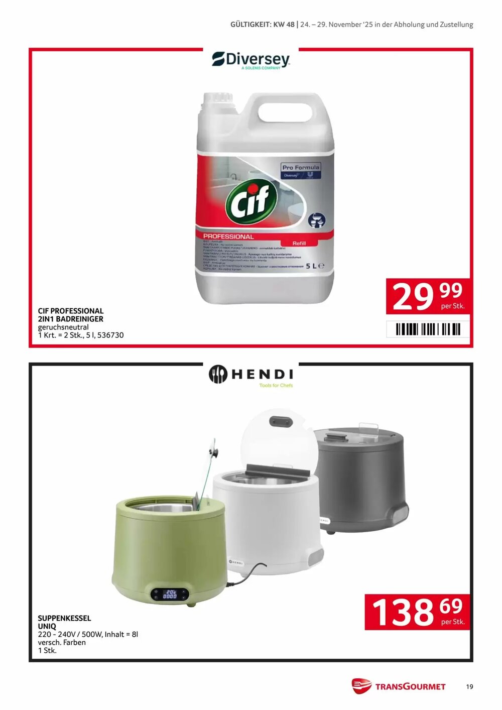 Transgourmet Flugblatt (ab 24.11.2025) - Angebote und Prospekt - Seite 19