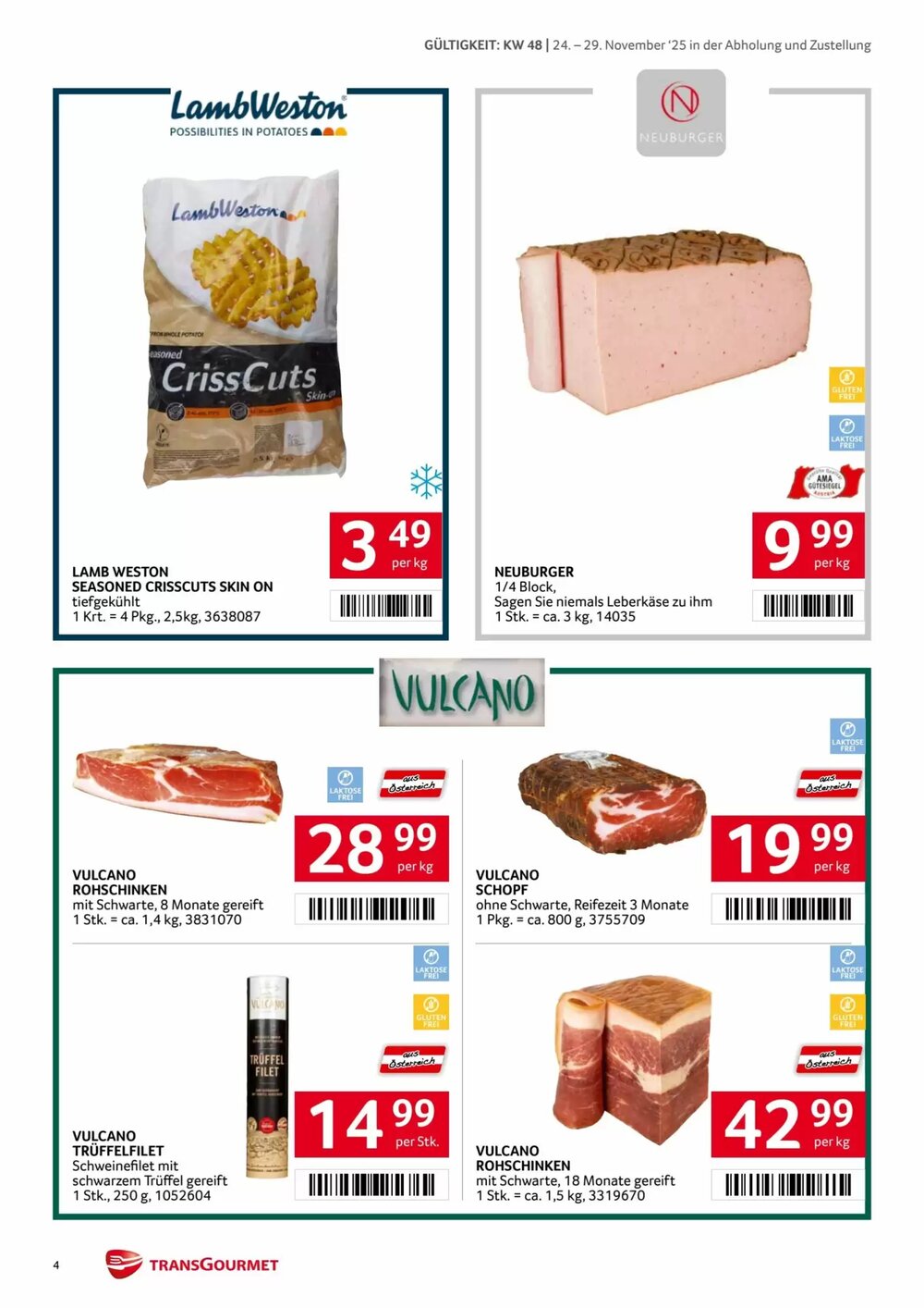 Transgourmet Flugblatt (ab 24.11.2025) - Angebote und Prospekt - Seite 4