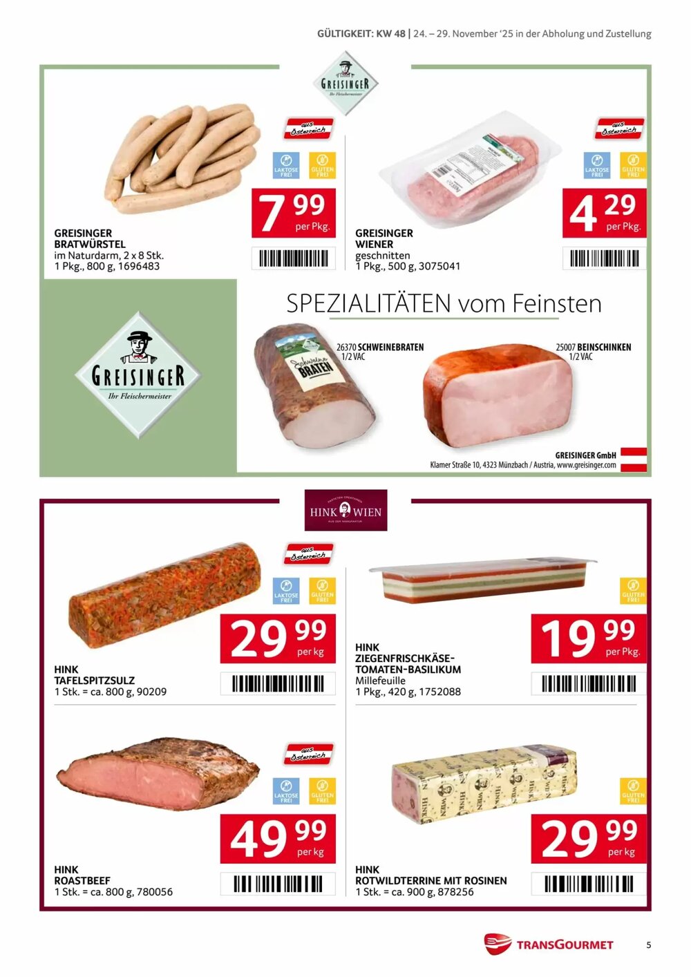 Transgourmet Flugblatt (ab 24.11.2025) - Angebote und Prospekt - Seite 5