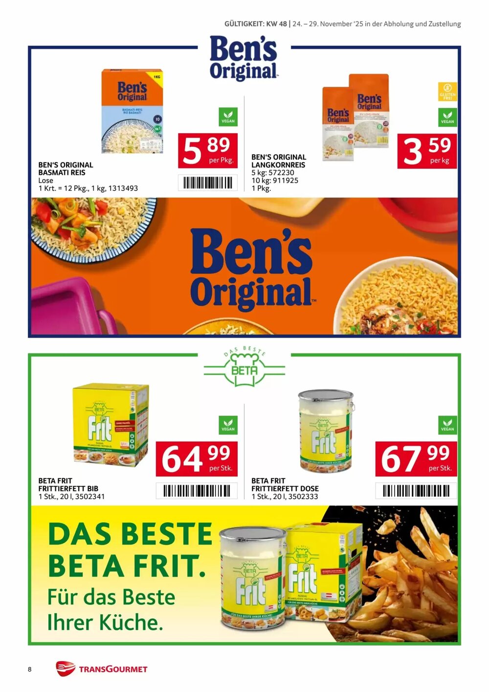 Transgourmet Flugblatt (ab 24.11.2025) - Angebote und Prospekt - Seite 8