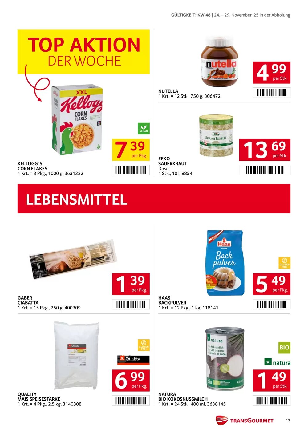 Transgourmet Flugblatt (ab 24.11.2025) - Angebote und Prospekt - Seite 17